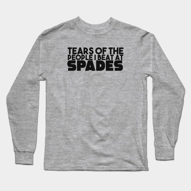 Spades game. Perfect present for mother dad father friend him or her Long Sleeve T-Shirt by SerenityByAlex